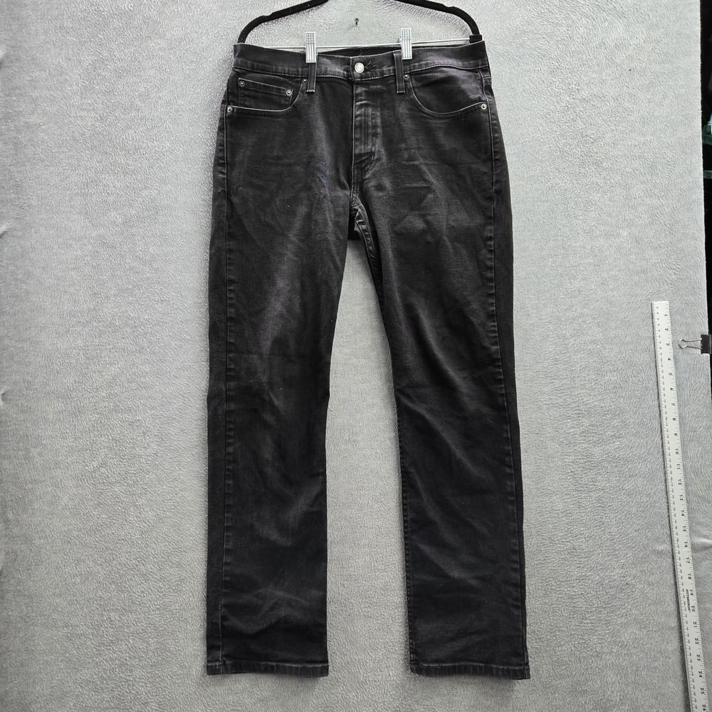 Levi's 514 Men Jeans 33X32 Black Denim Straight Fit Button 31" Inseam READ